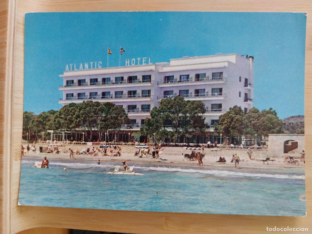 Postales: HOTEL ATLANTIC PLAYA MAGALUF MALLORCA ED PLANAS 818 CIRCULADA A&Ntilde;O 1961 ANIMADA