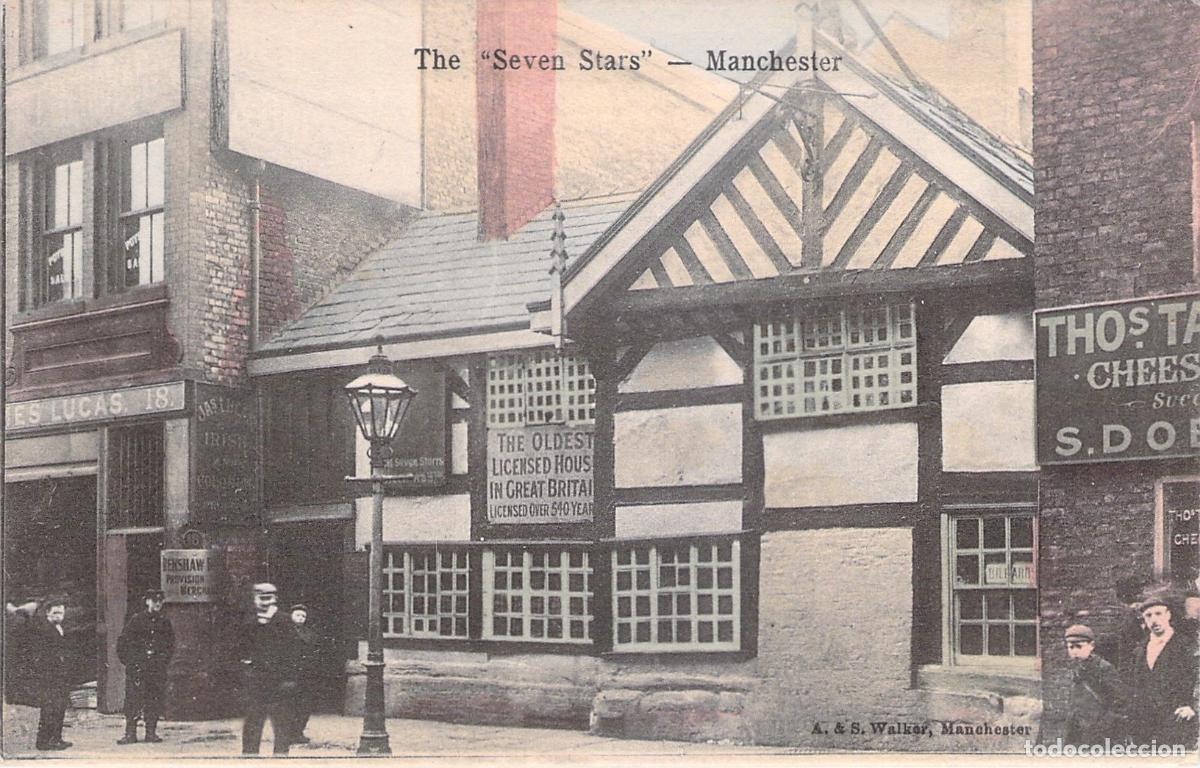 Postales: Postal de la Hist&oacute;rica Posada Seven Stars en Manchester