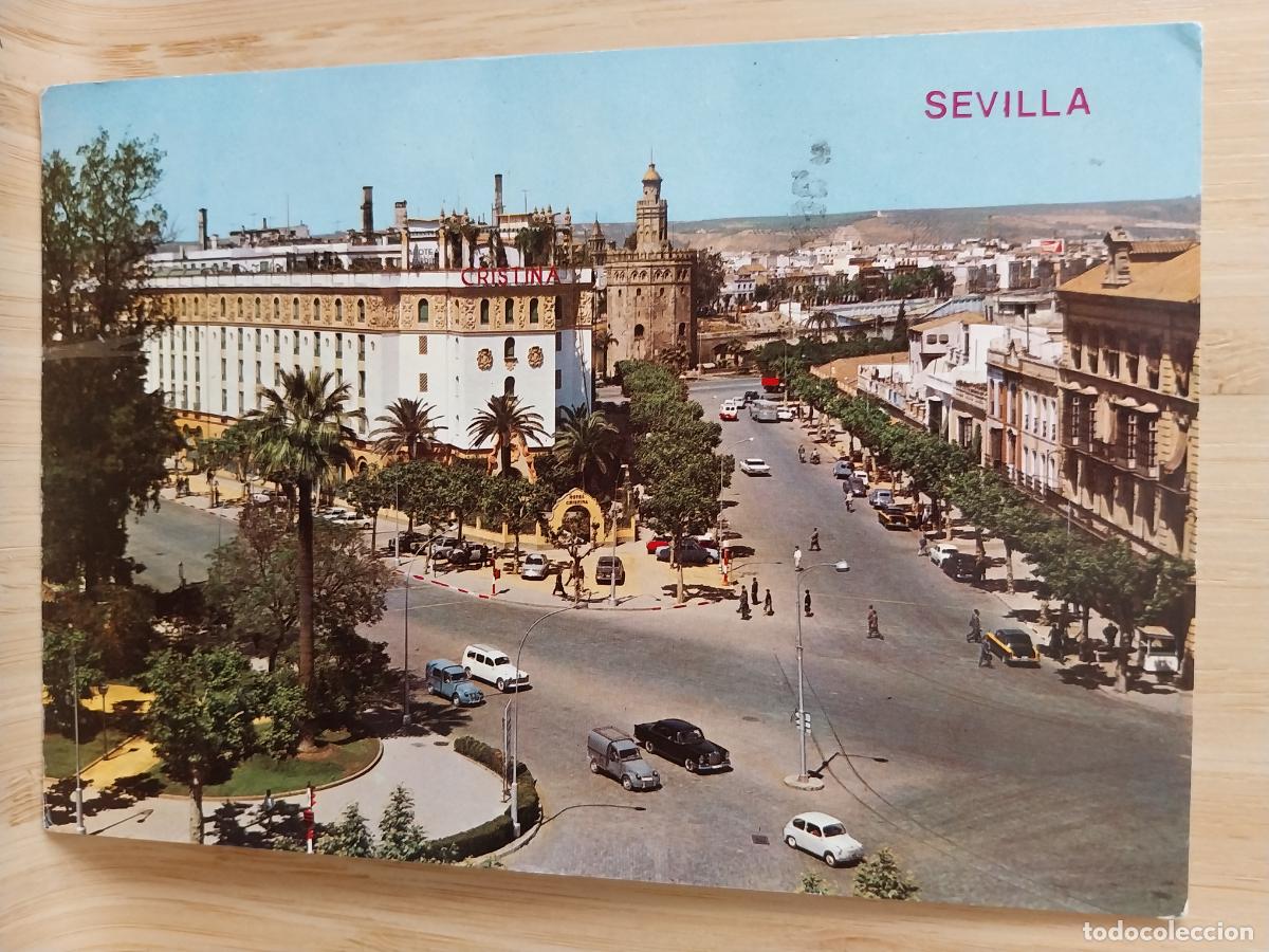 Postales: HOTEL CRISTINA TORRE ORO SEVILLA ED ARRIBAS 2066 CIRCULADA A&Ntilde;O 1977 MUY ANIMADA