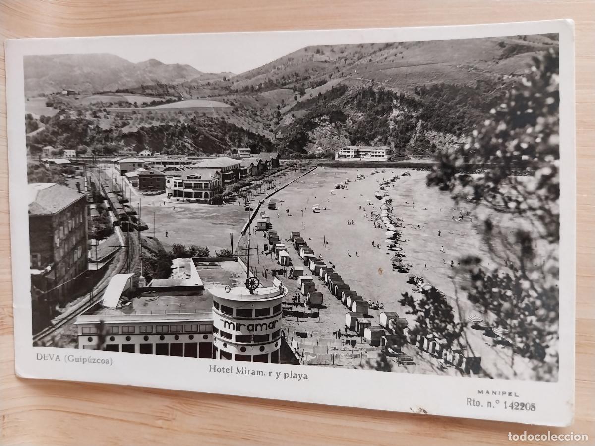 Postales: DEVA HOTEL MIRAMAR PLAYA ED MANIPEL 142205 CIRCULADA A&Ntilde;OS 50