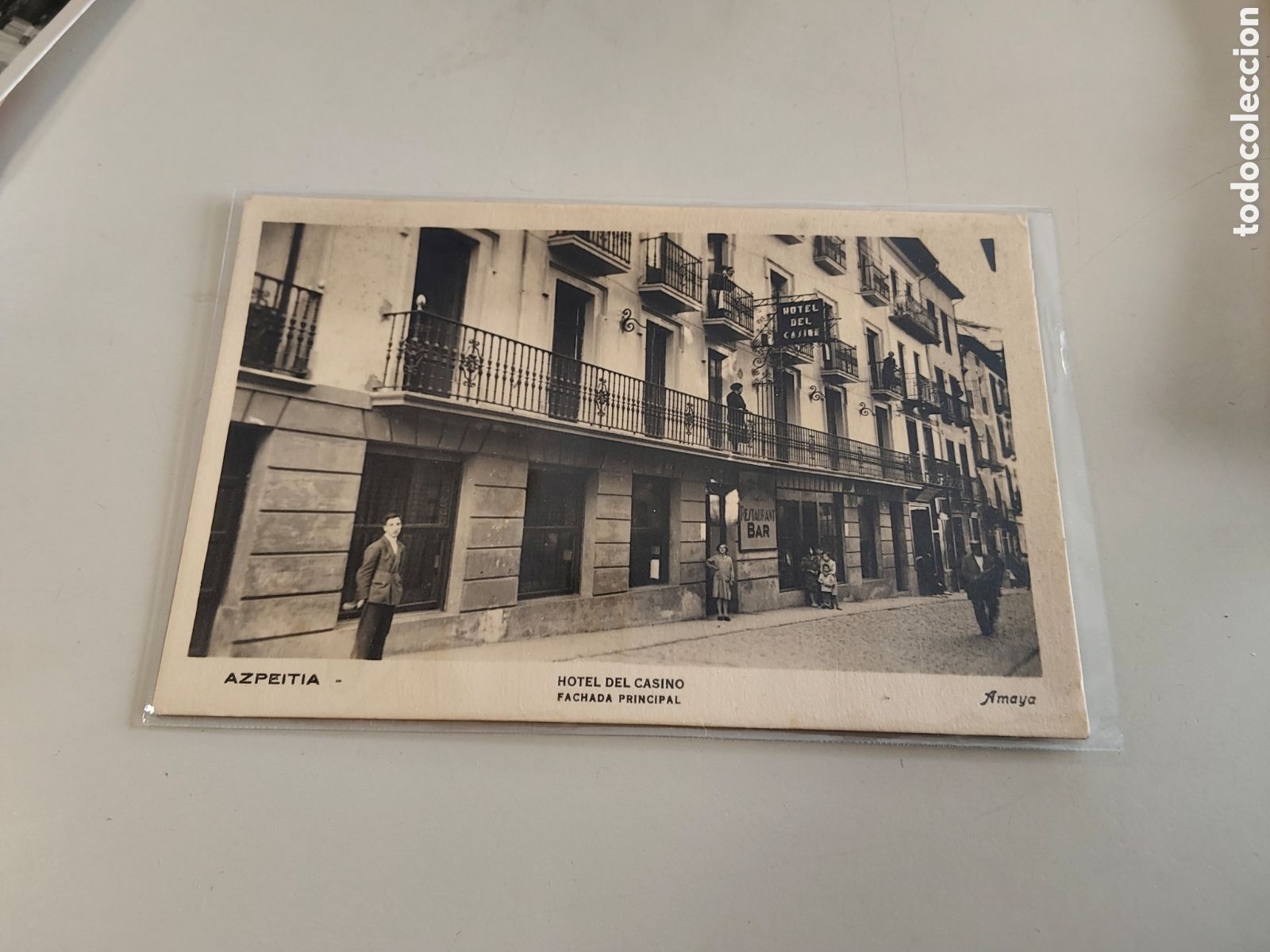 Postcards: Postal Antigua Azpeitia Gipuzkoa Hotel del Casino Fachada Principal Amaya Talleres Guilera