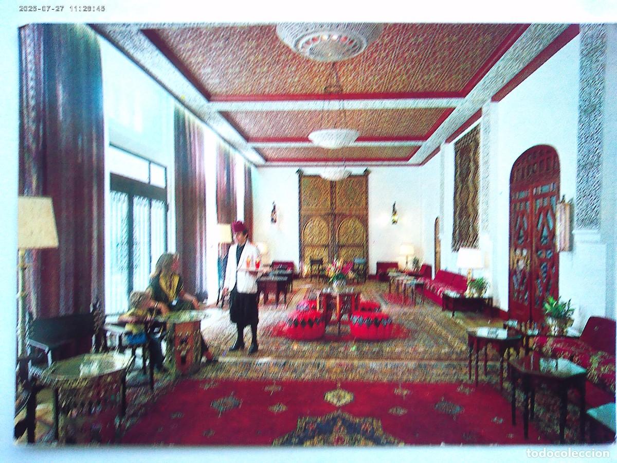 Postales: POSTAL DEL HOTEL MINZAH , TANGER ( MARRUECOS ): SALON EL KOUBAN