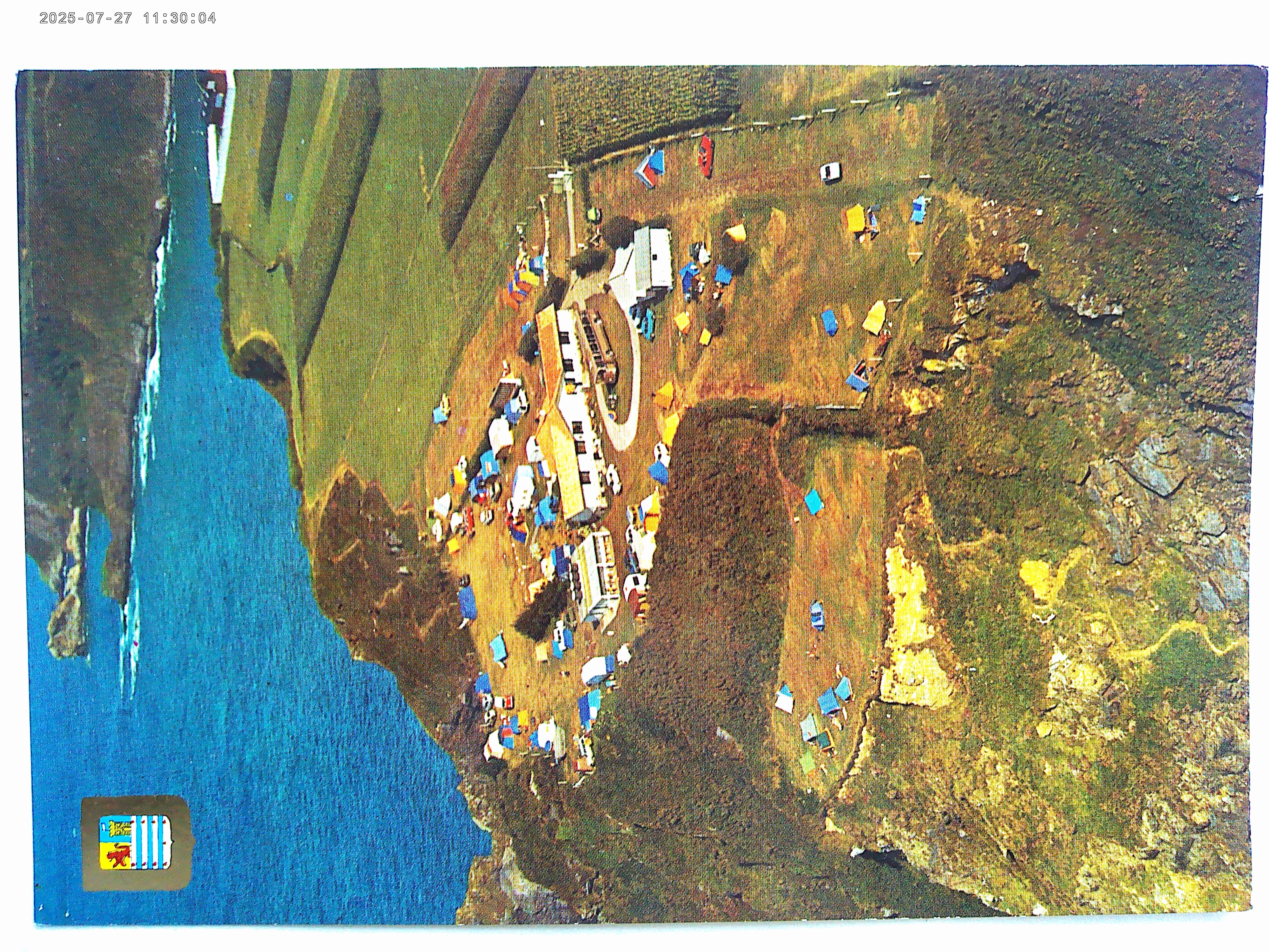 Postales: POSTAL DE LUARCA ( ASTURIAS ): CAMPING LOS CANTILES . A&Ntilde;OS 70