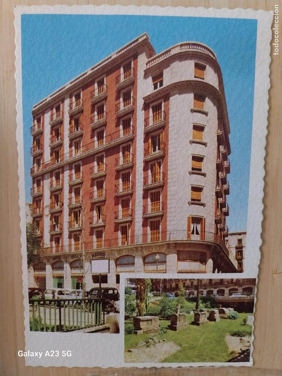 Postales: HOTEL VILLA MEDICI BARCELONA ED VALMAN SC ORIGINAL A&Ntilde;O 1962 COCHES CLASICOS