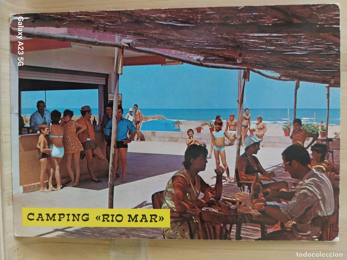 Postales: CAMPING RIO MAR PLAYA RIO MOLINELL BAR TERRAZA ED VISTA CROM 3 SC ORIGINAL ANIMADA