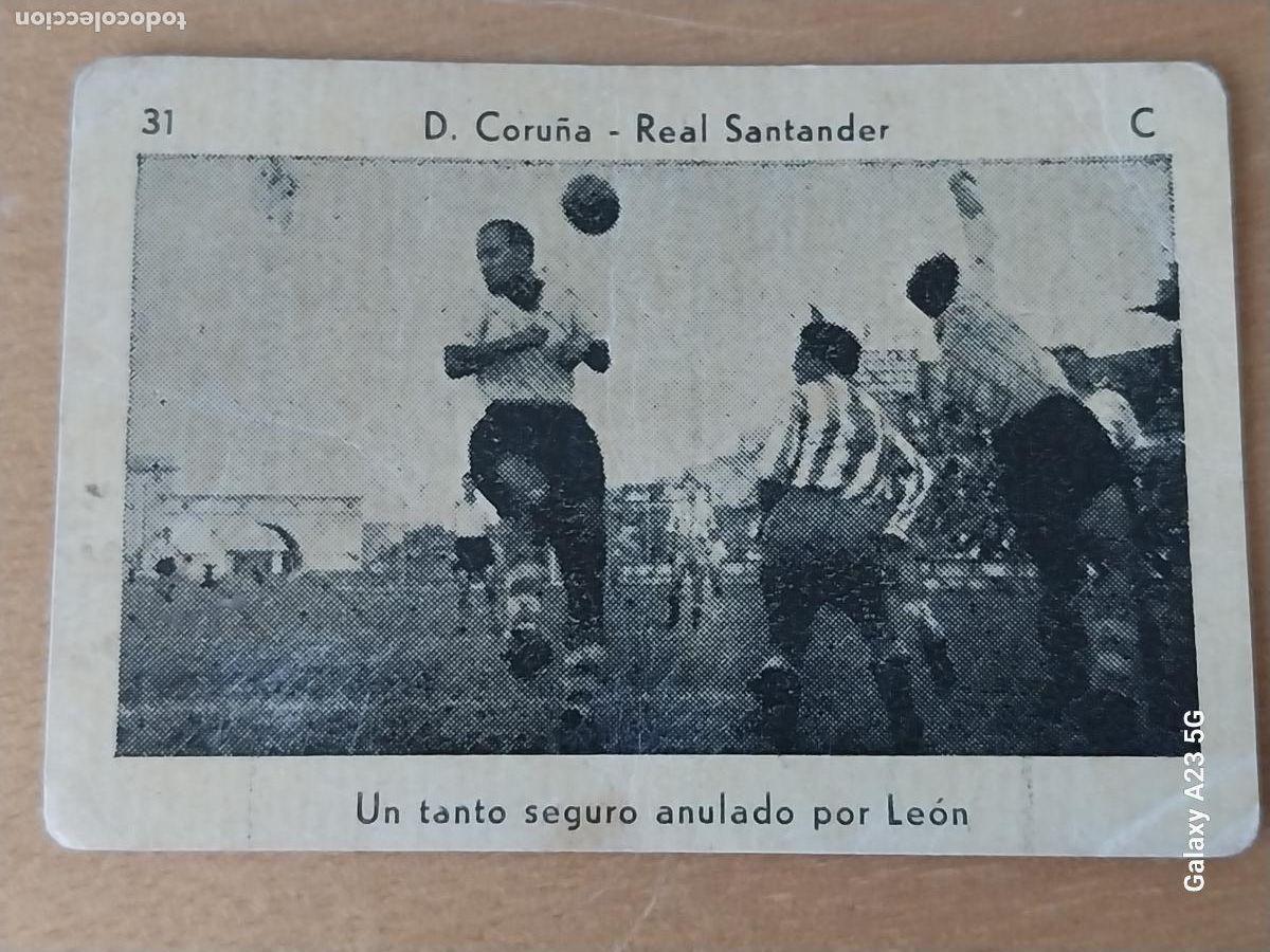 Postales: 1951 1952 CORU&Ntilde;A SANTANDER TANTO ANULADO POR LEON ED KROMEL CROMO ORIGINAL 6X4CMS APROX