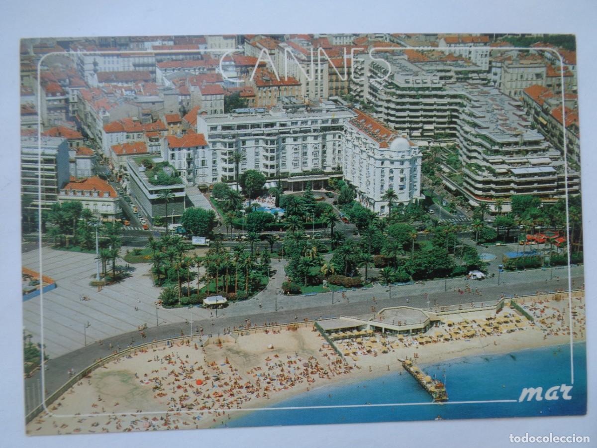 Postales: POSTAL DEL HOTEL MAJESTIC , VISTA AEREA . CANNES ( FRANCIA )