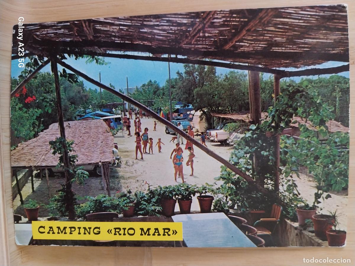 Postales: CAMPING RIO MAR OLIVA PLAYA RIO MOLINELL * ED VISTA CROM 1 SC ORIGINAL CARAVANAS COCHES ANIMADA