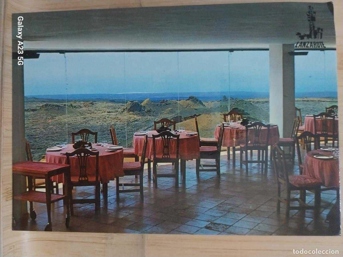 Postales: RESTAURANTE EL DIABLO LANZAROTE MONTA&Ntilde;AS DEL FUEGO * COMEDOR ED FOTO GABRIEL 540 SC ORIGINAL