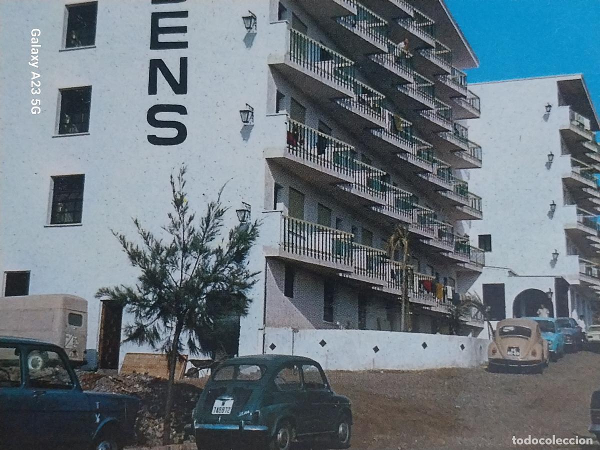 Postales: HOTEL RUBENS BENALMADENA COSTA DEL SOL ED CINEFILM 2665 ANIMADA COCHES CLASICOS SEAT 600