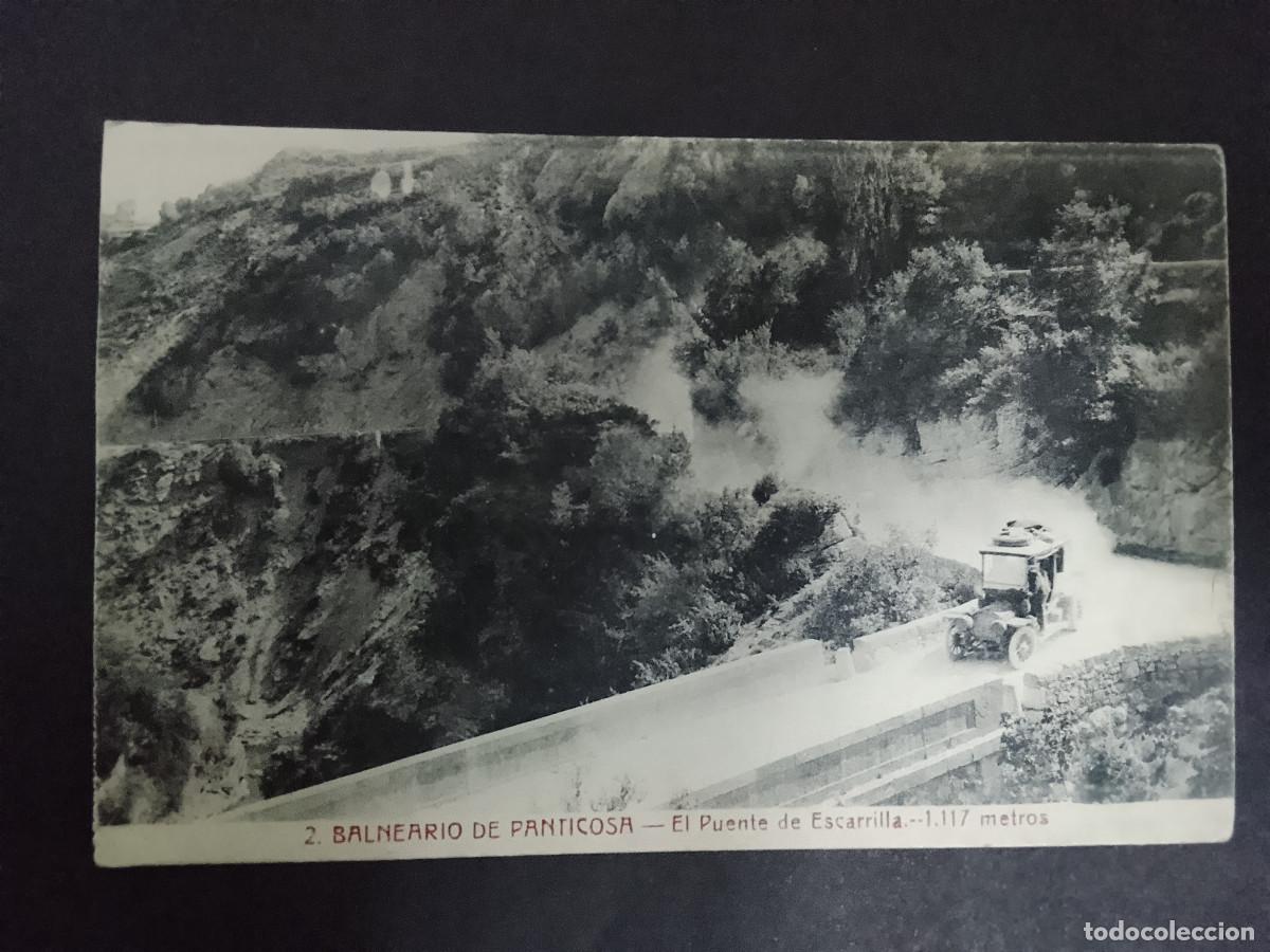 Postales: Postal del balneario de Panticosa, Huesca. El puente de Escarrilla