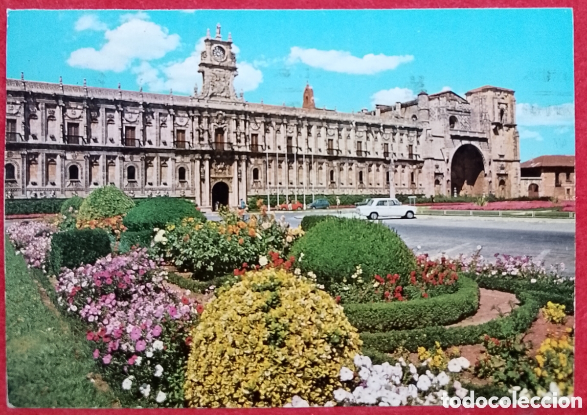Postales: Postal n&deg;48 Hostal San Marcos circulada de Le&oacute;n a Barcelona