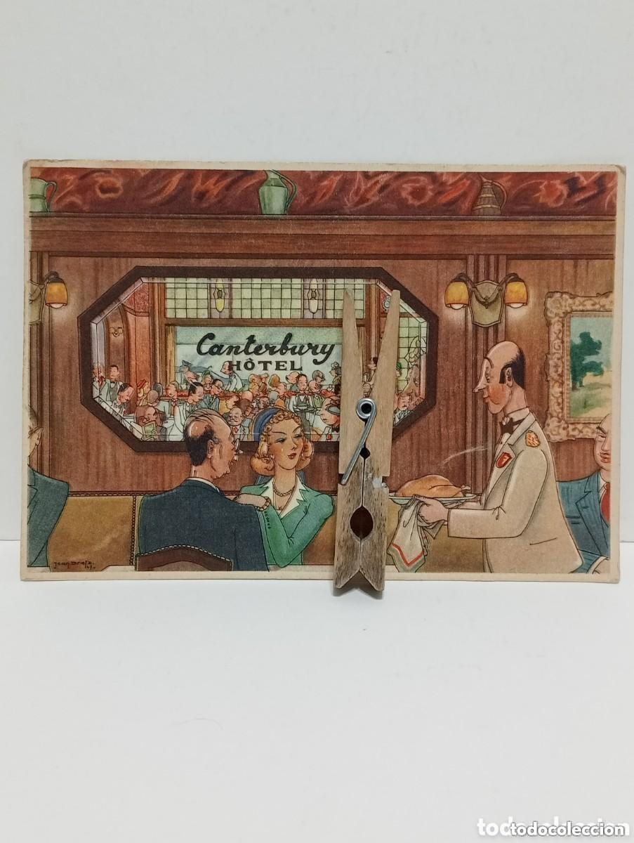 Postales: CARTA POSTAL - CANTERBURY HOTEL - RESTAURANT - BRUSSELS, BELGIUM. POSTCARD. JEAN BRATZ ILLUSTRATOR