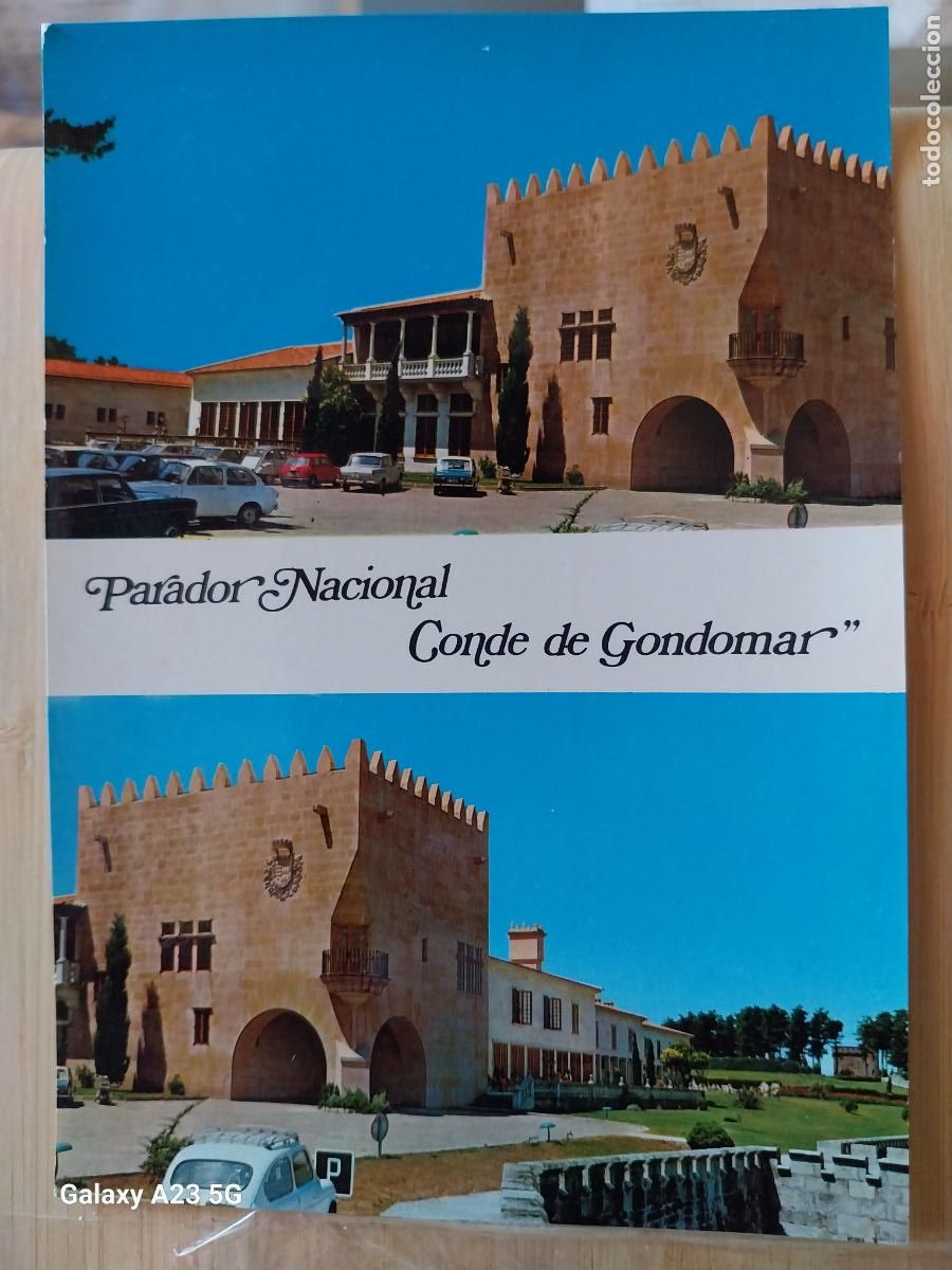 Postales: BAYONA LA REAL PARADOR NACIONAL CONDE DE GONDOMAR ED FAMA 3105 SC ORIGINAL SEAT 600 850 1500 MINI