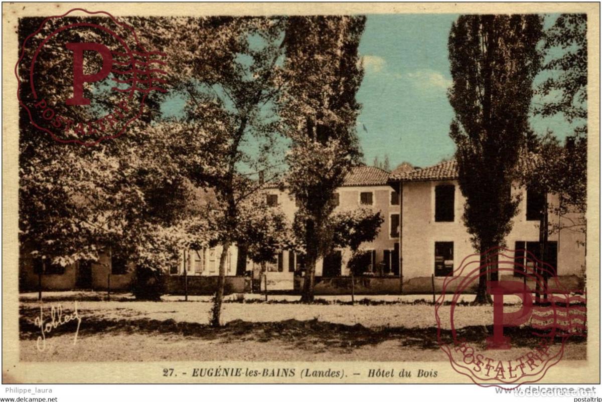 Cartoline: 40 - EUGENIE-les-BAINS - H&ocirc;tel du Bois - coloris&eacute;e