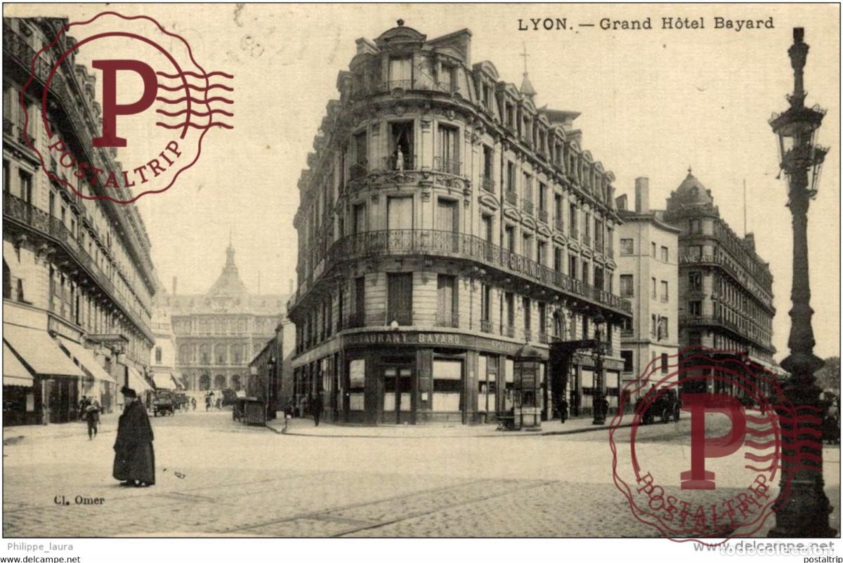 Postales: LYON GRAND HOTEL BAYARD