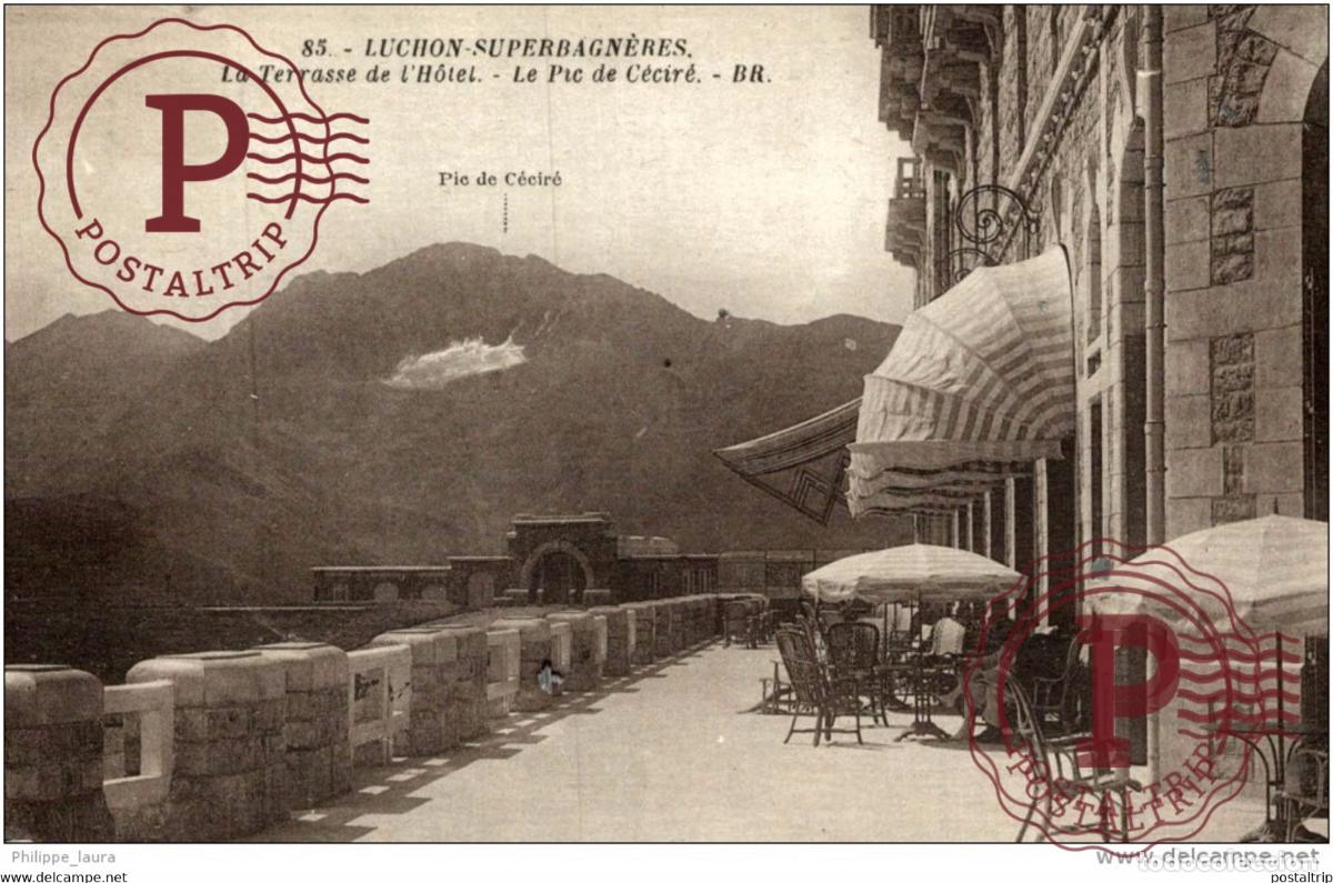 Postales: CPA Luchon Superbagneres La chaine Vue de la terrasse de l hotel