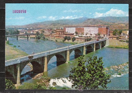 Postales: 193.- LOGRO&Ntilde;O. PUENTE SOBRE EL RIO EBRO - Foto 1