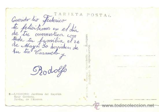 Postales: LOGRO&Ntilde;O .. Jardines del Espol&oacute;n - Foto 2