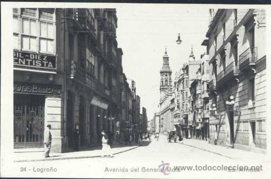 Postales: LOGRO&Ntilde;O.- AVENIDA DEL GENERAL MOLA - Foto 1