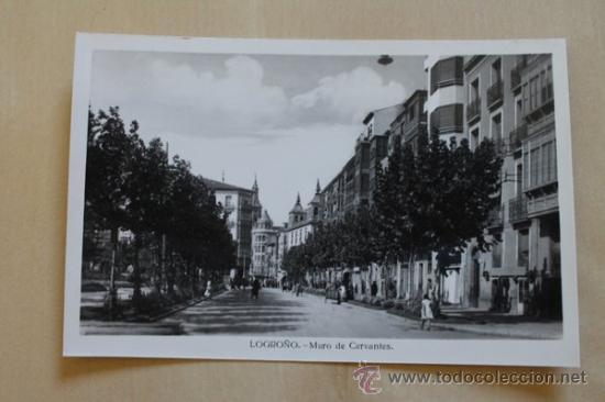 Postales: Postal Logro&ntilde;o. Muro de Cervantes. - Foto 1