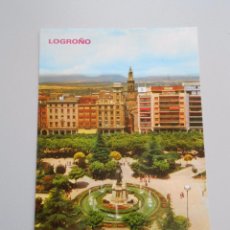 Postales: POSTAL DE LOGROÑO. ESPOLON Y FUENTE DEL GENERAL ESPARTERO. Nº 762. EDICIONES PARIS. TDKP5
