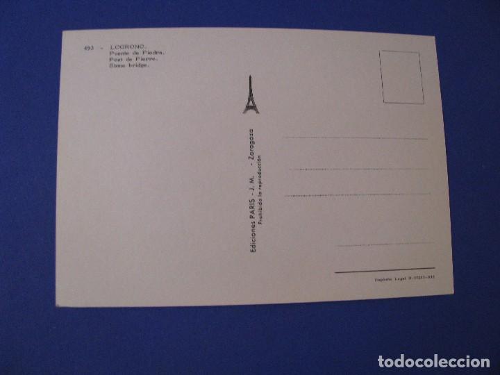 Postales: POSTAL DE LOGRO&Ntilde;O. ED. PARIS. SIN CIRCULAR. - Foto 2