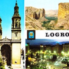 Postales: LOGROÑO -CATEDRAL. VALLE DEL IREGUA. PASEO DEL ESPOLÓN- (DOMINGUEZ Nº 24) SIN CIRCULAR / P-1113