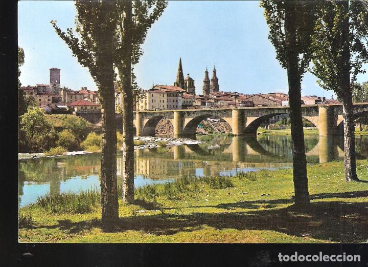 Postales: Puente de piedra sobre el Ebro. Logro&ntilde;o. - Foto 1