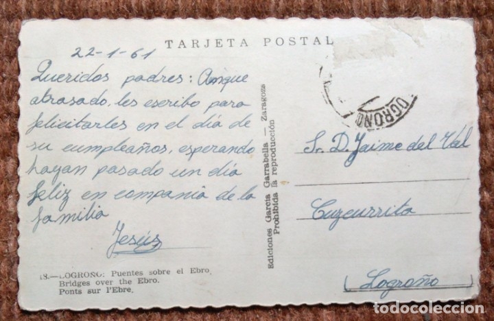 Postales: LOGRO&Ntilde;O - PUENTES SOBRE EL EBRO - Foto 2