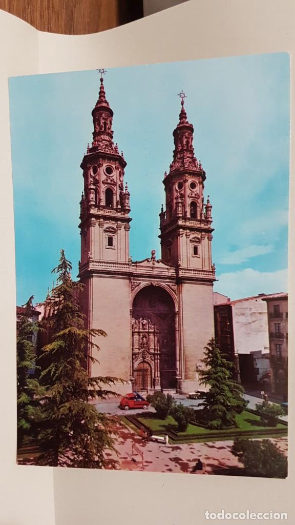 Postales: ANTIGUA POSTAL DE LE&Oacute;N LOGRO&Ntilde;O. CATEDRAL - Foto 1
