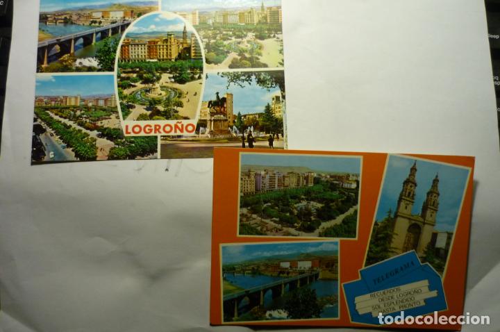 Postales: lote postales logro&ntilde;o cm - Foto 1