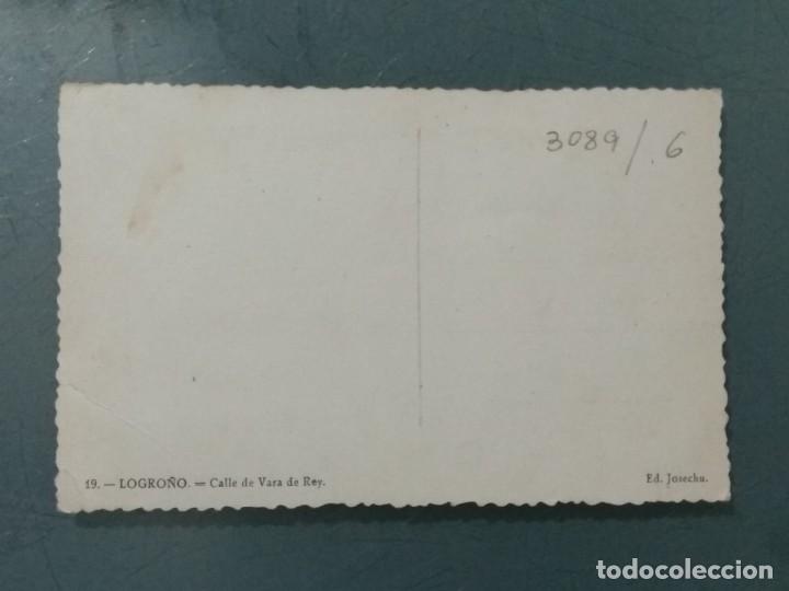 Postales: POSTAL LOGRO&Ntilde;O. CALLE DE VARA DE REY. - Foto 2