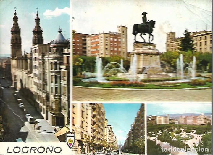 Postales: antigua postal de logro&ntilde;o - Foto 1