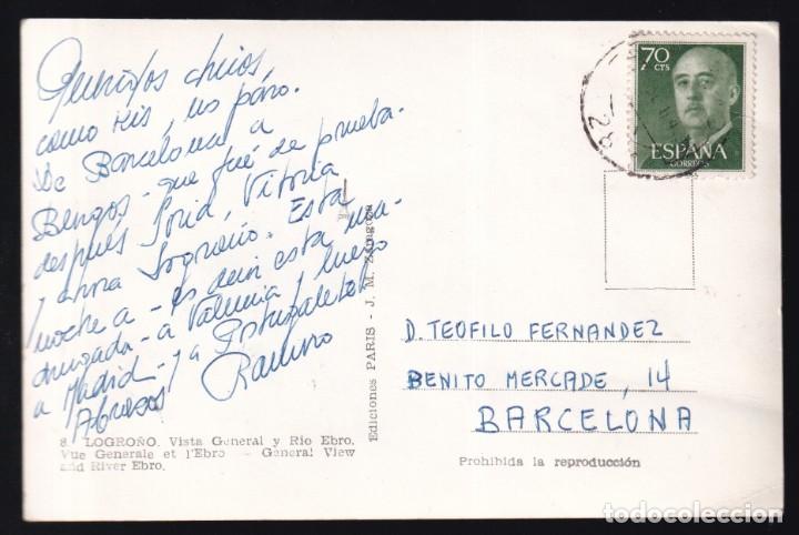Postales: Logro&ntilde;o. Ed. Paris n&ordm; 8. Circulada - Foto 2