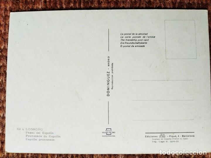 Postales: LOGRO&Ntilde;O - DOMINGUEZ - ESCUDO DE ORO - Foto 2