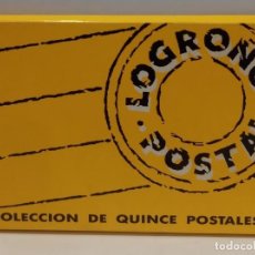 Postales: LOGROÑO POSTAL - COLECCION DE QUINCE POSTALES. P.J. ESPINOSA - RUBEN BERGASA. 1988