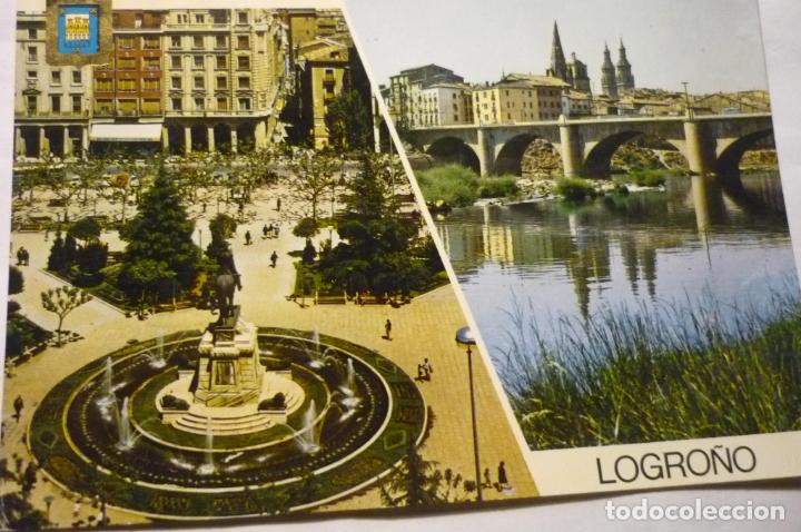 Postales: postal logro&ntilde;o div.aspectos circulada cm - Foto 1
