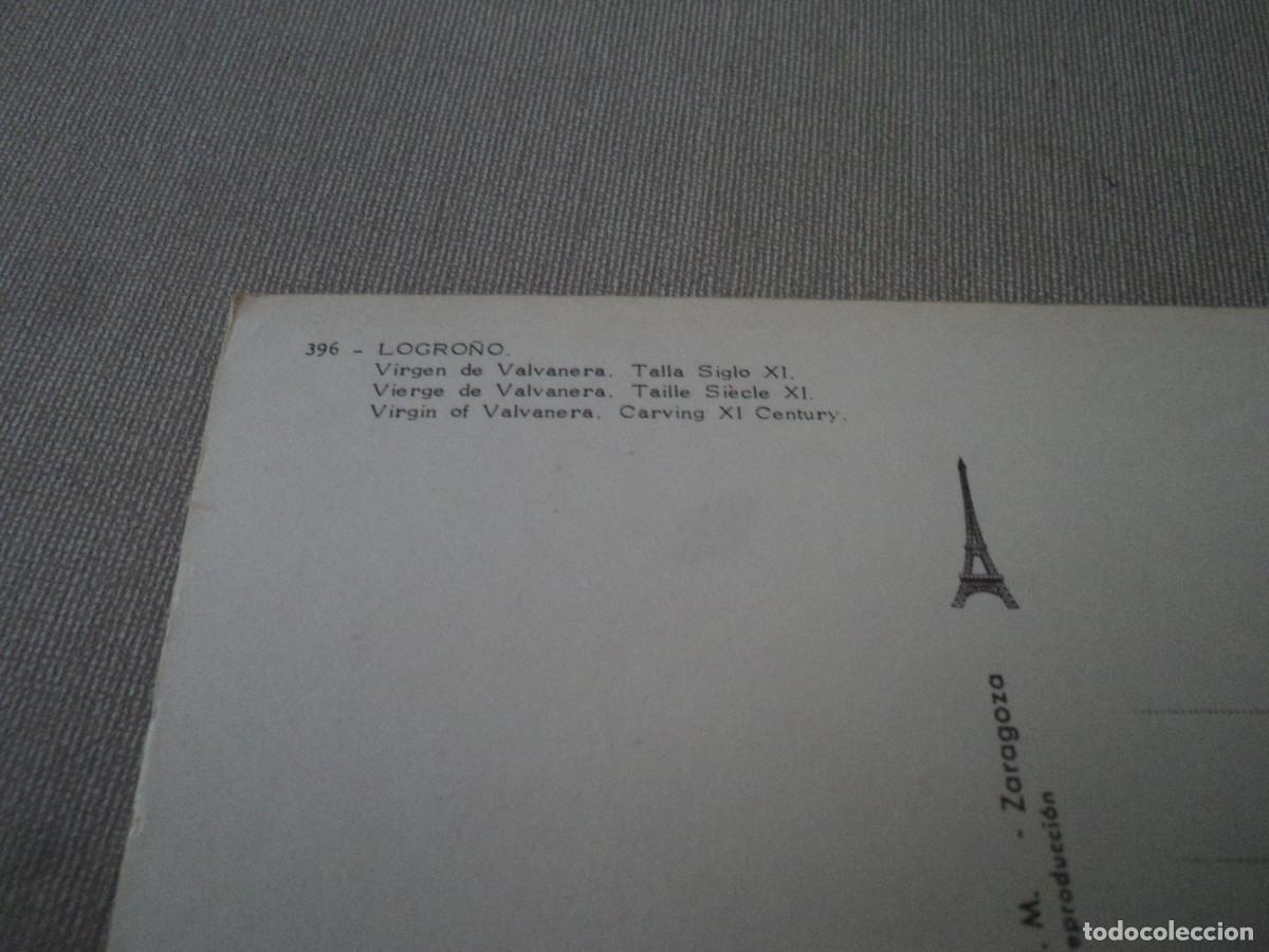 Postales: 396 LOGRO&Ntilde;O, VIRGEN DE VALVANERA, ED. PARIS - Foto 2