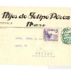 Postales: TARJETA POSTAL HIJOS DE FELIPE PEREZ. HARO. 1949