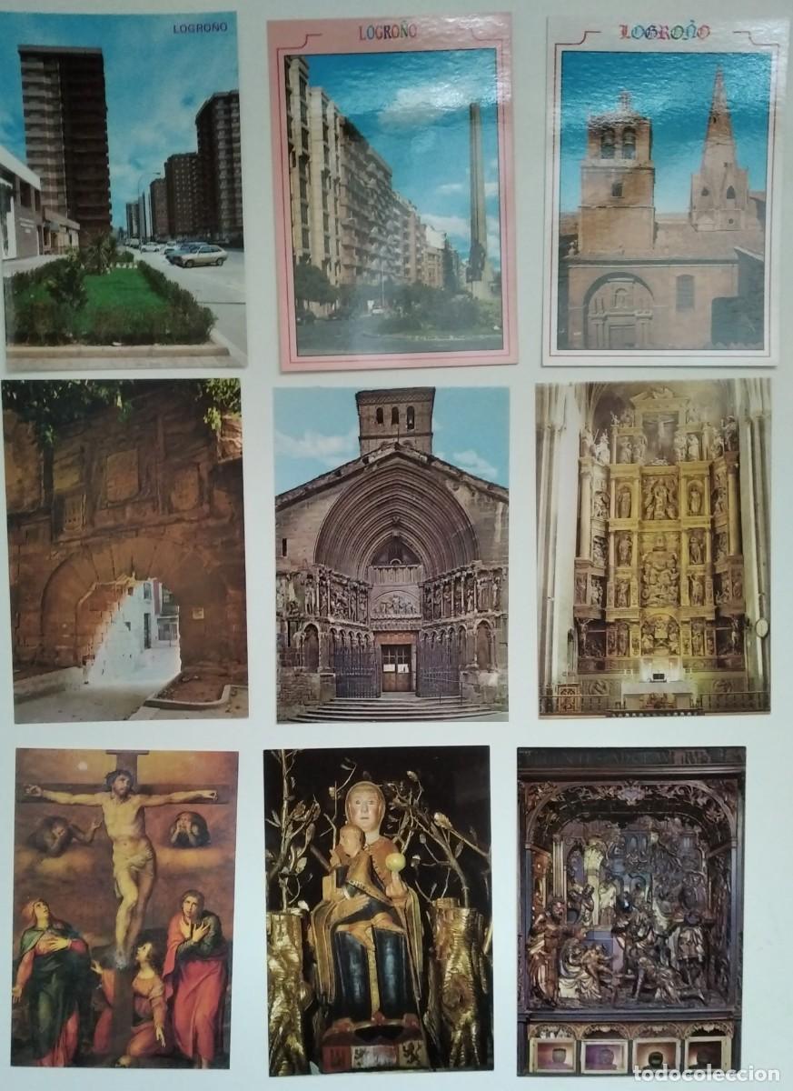 Postales: LOTE DE 32 POSTALES DE LOGRO&Ntilde;O - Foto 2