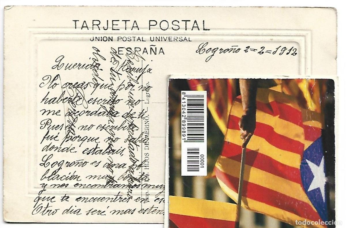 Postales: CALLE DE CERVANTES.- LOGRO&Ntilde;O - Foto 2