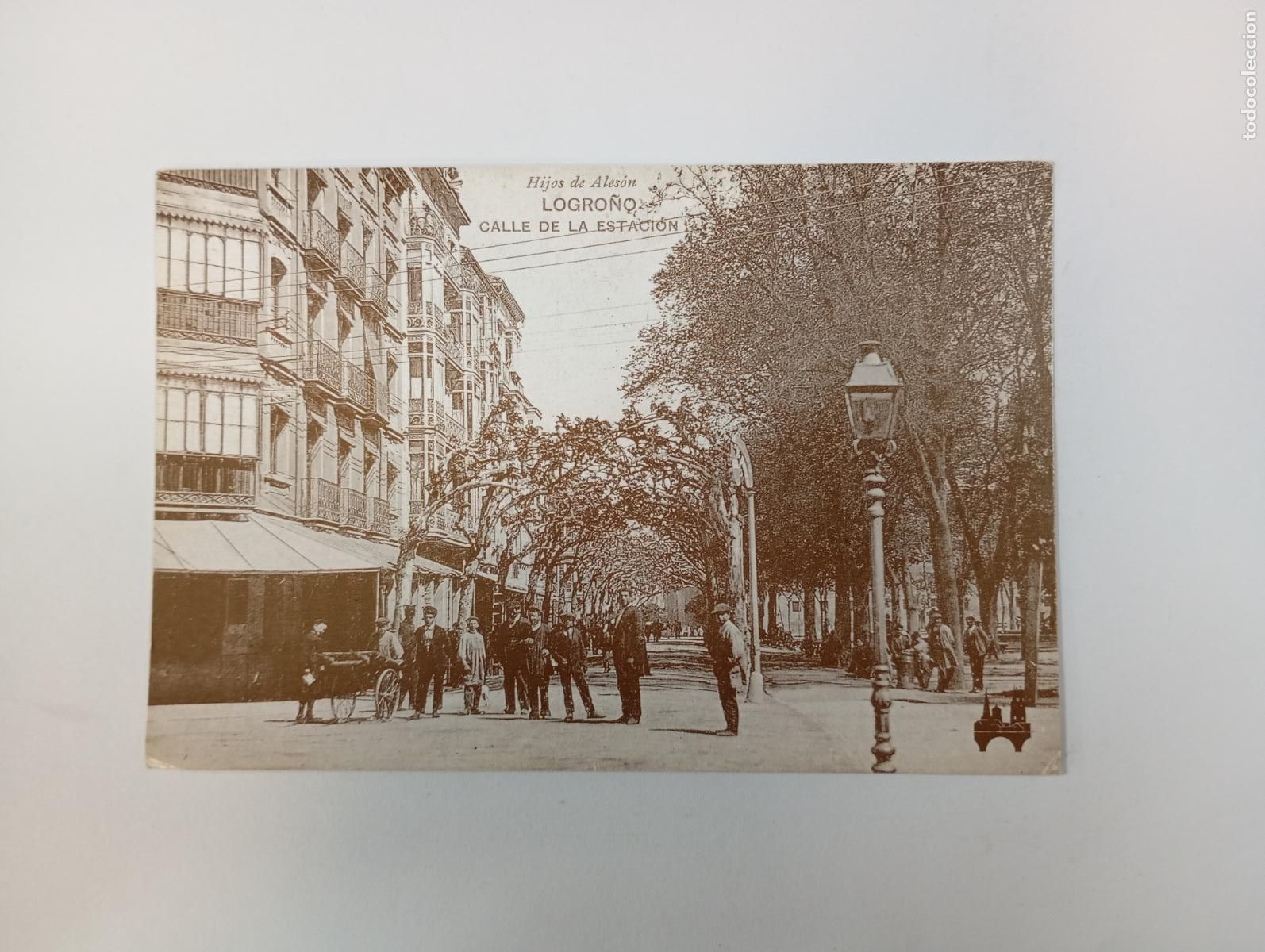 Postales: POSTAL DE LOGRO&Ntilde;O. CALLE DE LA ESTACI&Oacute;N. TDKP26Z3