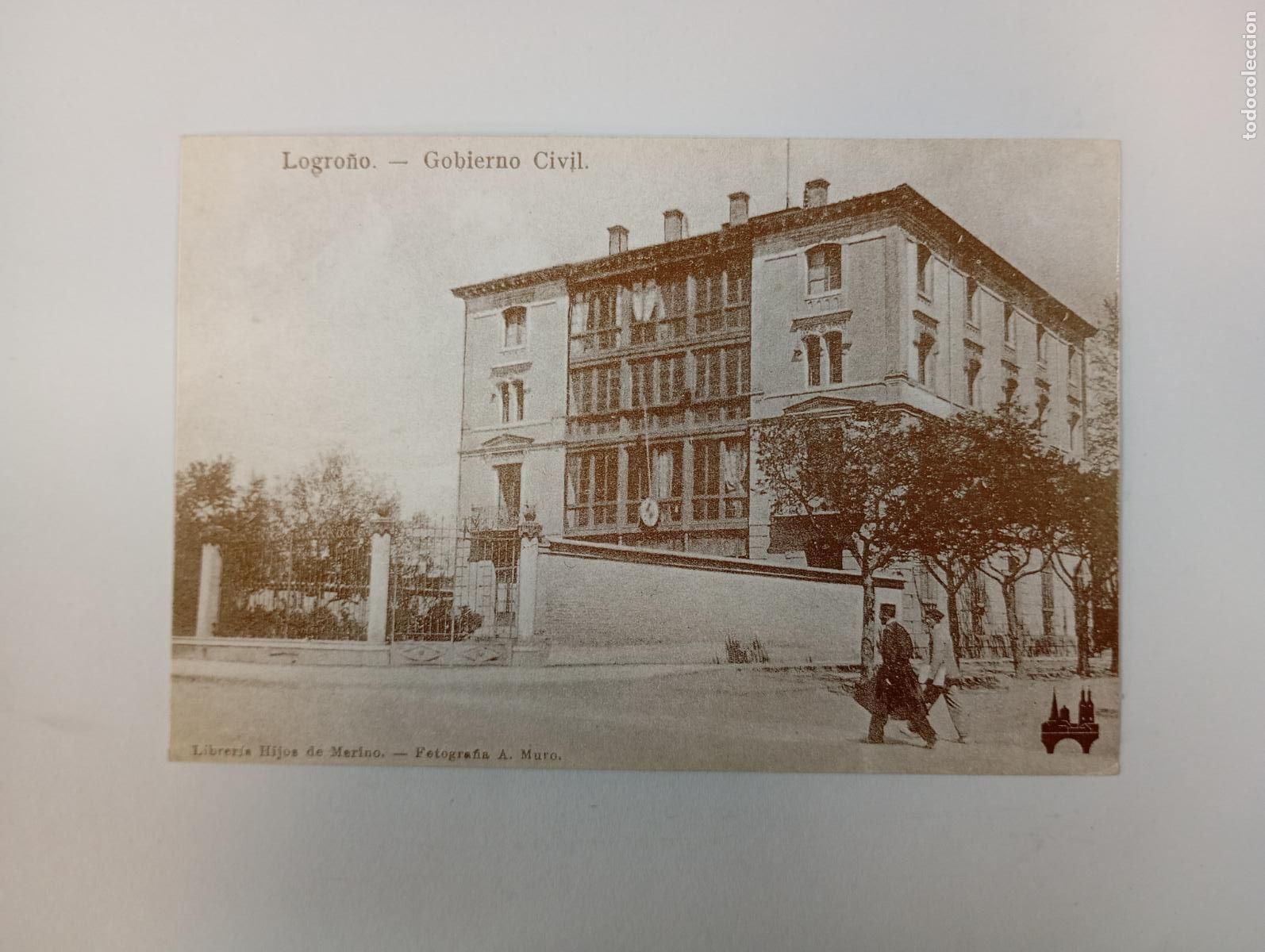 Postales: POSTAL DE LOGRO&Ntilde;O. GOBIERNO CIVIL. TDKP26Z3