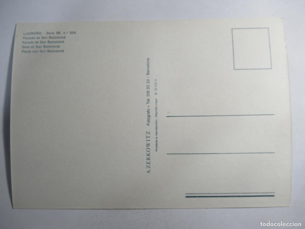 Postales: Logro&ntilde;o - Portada de San Bartolom&eacute; - S/C - Foto 2