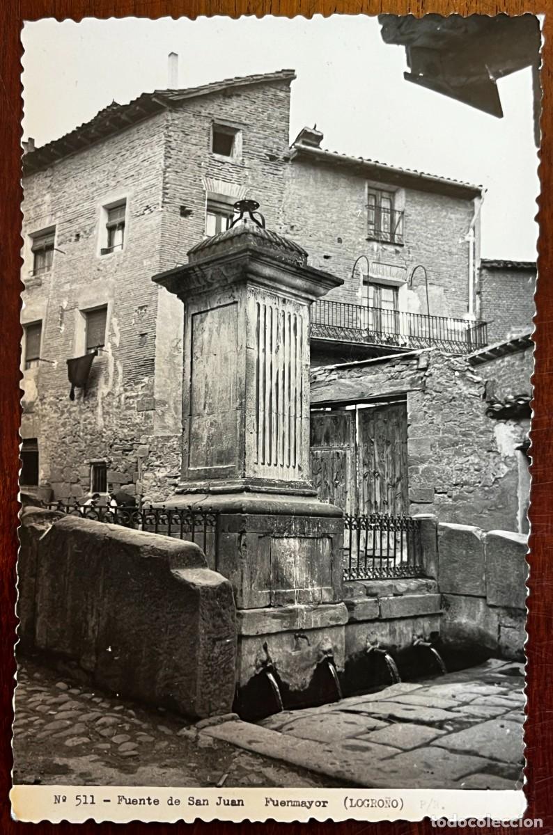 Postales: FOTO POSTAL DE FUENMAYOR (LOGRO&Ntilde;O) FUENTE DE SAN JUAN, FOTO MONTON, 511 SIN CIRCULAR
