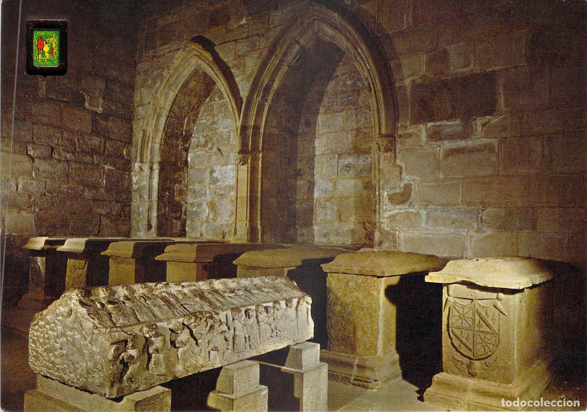 Postales: Postal Monasterio Santa Mar&iacute;a la Real, Tumba de Do&ntilde;a Blanca, N&aacute;jera