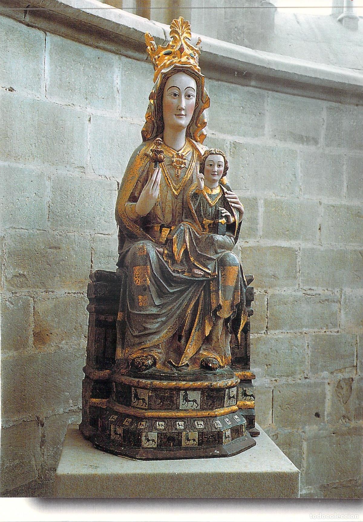 Postales: Postal de Santa Mar&iacute;a de Ca&ntilde;as, Virgen con el Ni&ntilde;o, La Rioja
