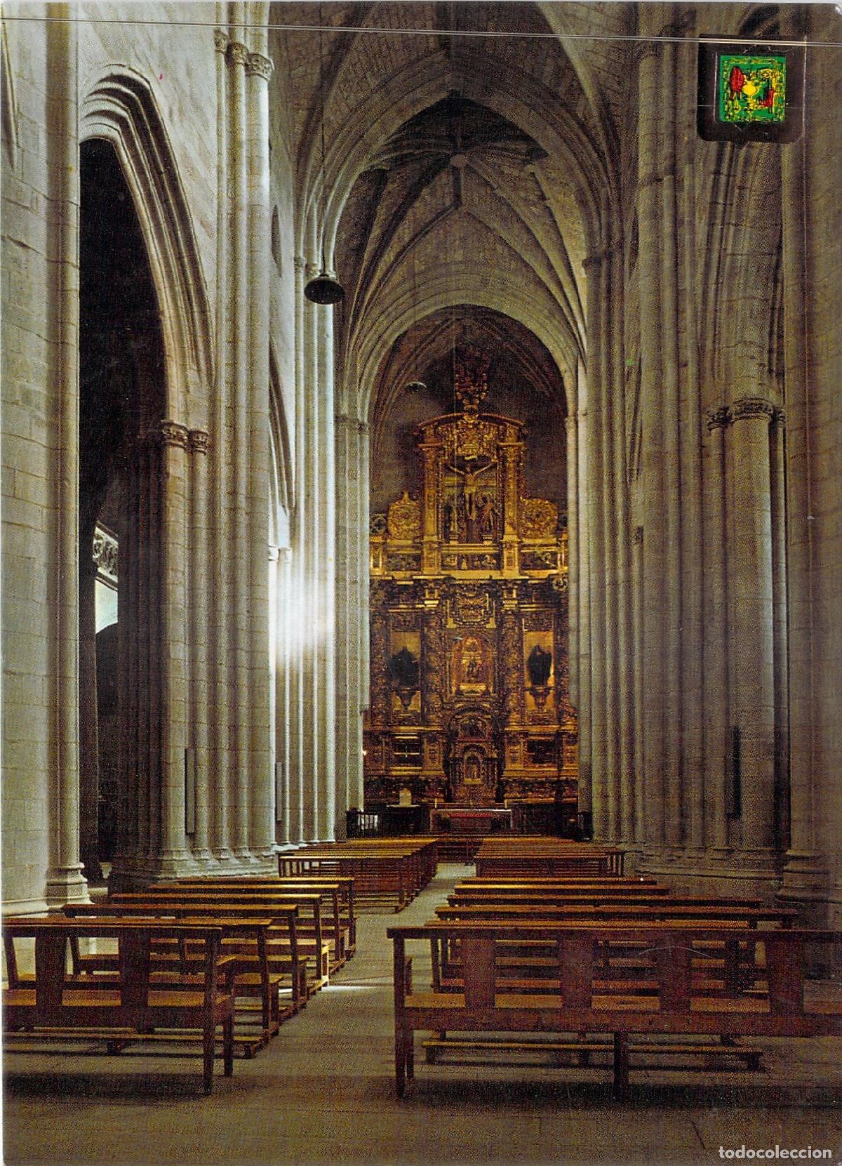 Postales: Postal Interior Iglesia Santa Mar&iacute;a la Real, N&aacute;jera, La Rioja