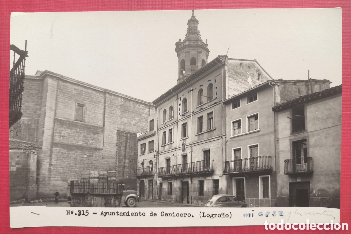 Postales: CENICERO PLAZA AYUNTAMIENTO POSTAL FOTOGR&Aacute;FICA LOGRO&Ntilde;O LA RIOJA C. 1960